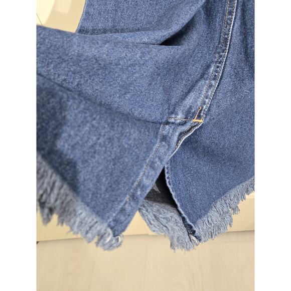 Original Ty Wear Denim Romper Dress Embroidered BirdHouse Pattern Vintage Sz 14 - Picture 5 of 8